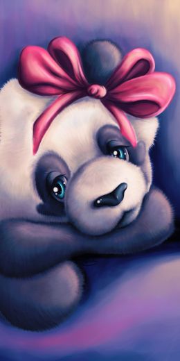 panda, purple Wallpaper 720x1440