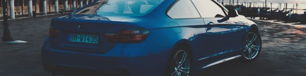 BMW, sports car, dark Wallpaper 1590x400