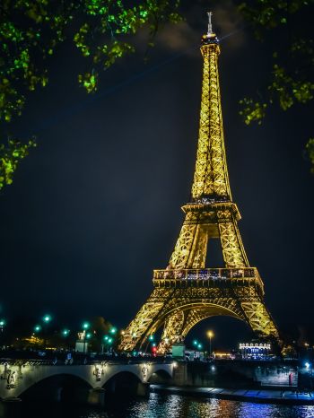 Обои 1620x2160 Эйфелева башня, Париж, Франция