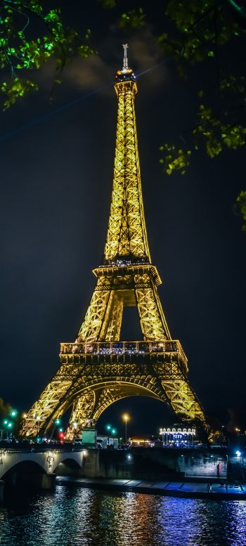 Eiffel Tower, Paris, France Wallpaper 1440x3200