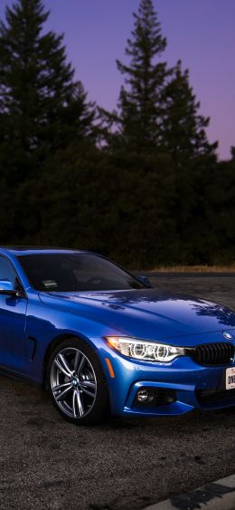 BMW, sports car, blue Wallpaper 1080x2340
