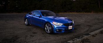 BMW, sports car, blue Wallpaper 2560x1080