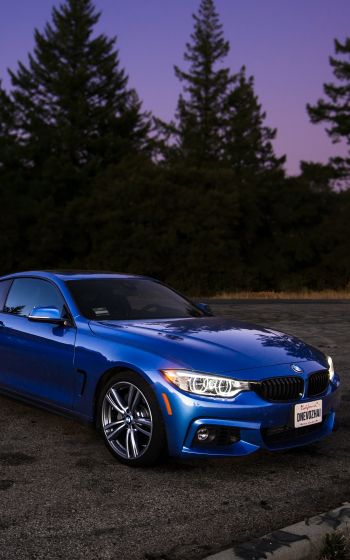 BMW, sports car, blue Wallpaper 1600x2560