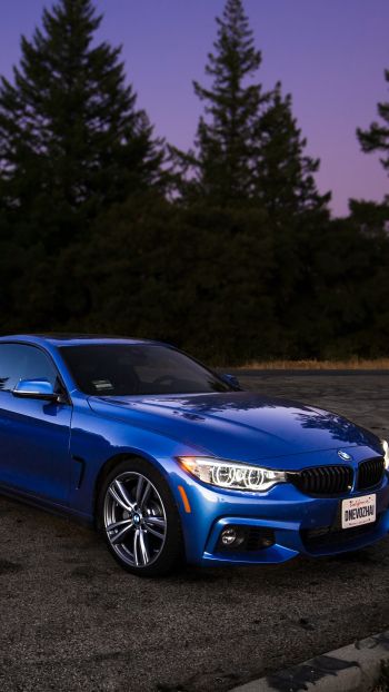 BMW, sports car, blue Wallpaper 1080x1920