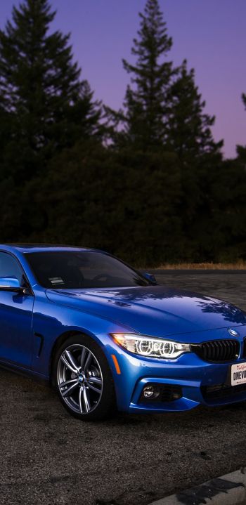 BMW, sports car, blue Wallpaper 1440x2960