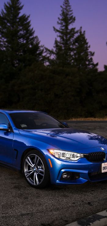 Обои 1080x2280 BMW, спортивная машина, синий