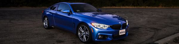 BMW, sports car, blue Wallpaper 1590x400