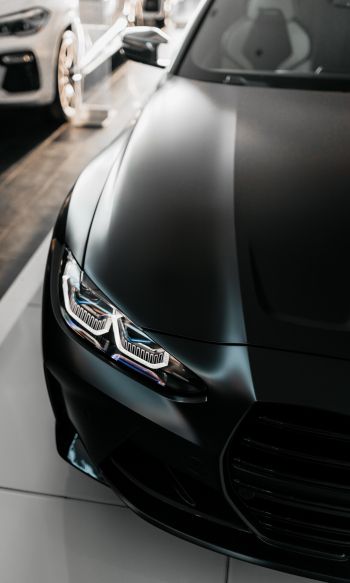 BMW M4, black, headlight Wallpaper 1200x2000