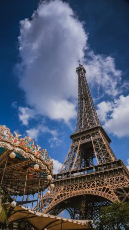 Обои 2160x3840 Эйфелева башня, Париж, Франция