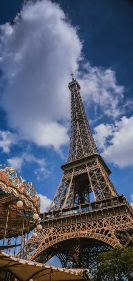 Eiffel Tower, Paris, France Wallpaper 1080x2280