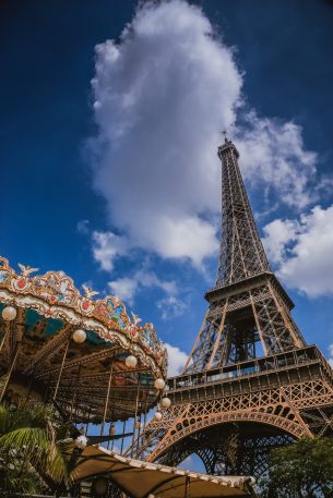 Eiffel Tower, Paris, France Wallpaper 3648x5472