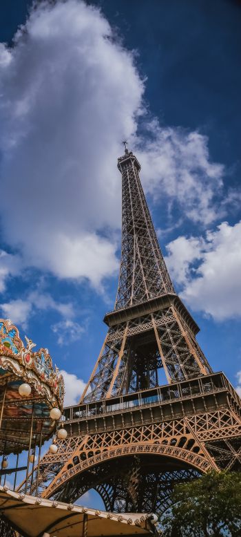 Eiffel Tower, Paris, France Wallpaper 1440x3200