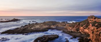 Point Lobos, sea, shore Wallpaper 3440x1440