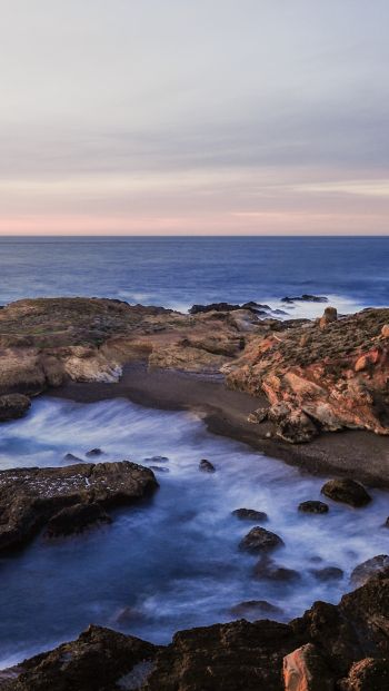 Point Lobos, sea, shore Wallpaper 640x1136