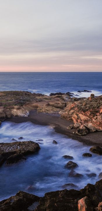 Point Lobos, sea, shore Wallpaper 1080x2220