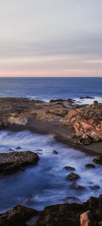 Point Lobos, sea, shore Wallpaper 1080x2400