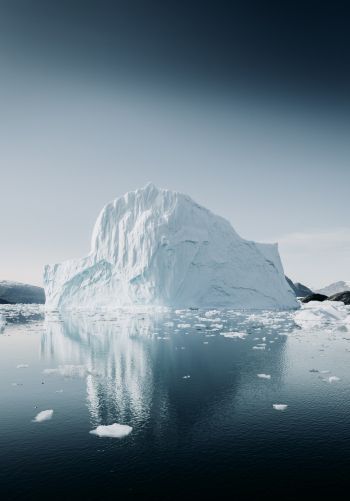 Обои 1668x2388 айсберг, лед, зима