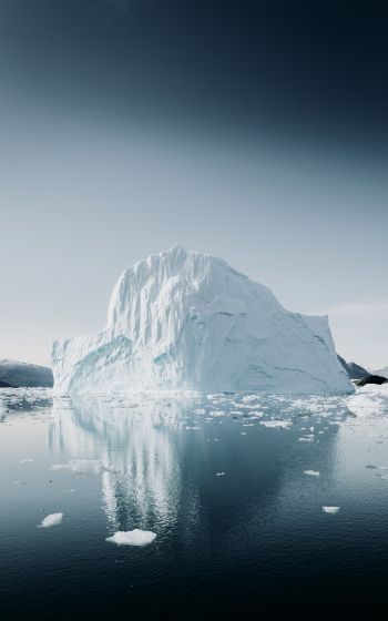 Обои 800x1280 айсберг, лед, зима