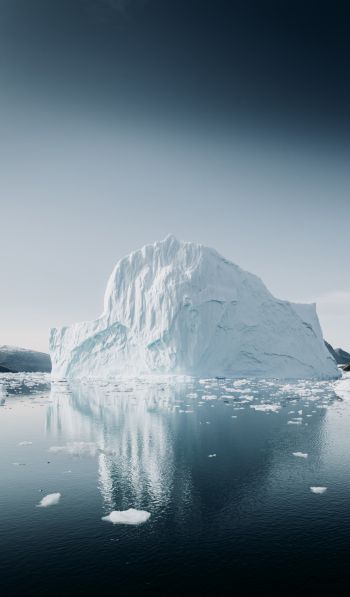 Обои 600x1024 айсберг, лед, зима