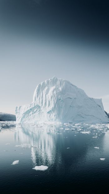 Обои 640x1136 айсберг, лед, зима