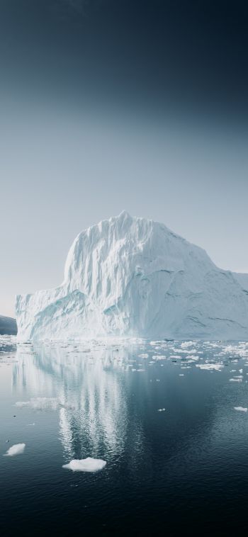 Обои 1080x2340 айсберг, лед, зима