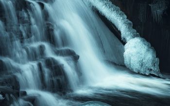 waterfall, river, dark Wallpaper 2560x1600