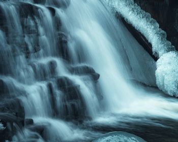 waterfall, river, dark Wallpaper 1280x1024
