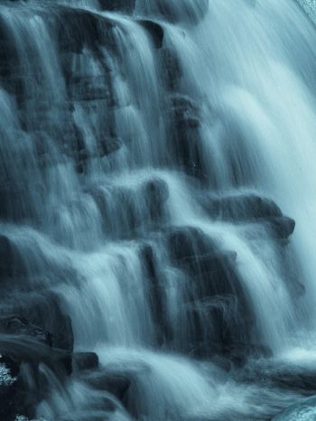 waterfall, river, dark Wallpaper 1620x2160