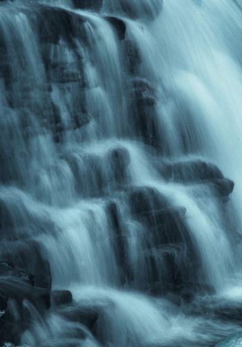 waterfall, river, dark Wallpaper 1668x2388