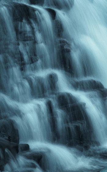 waterfall, river, dark Wallpaper 1200x1920