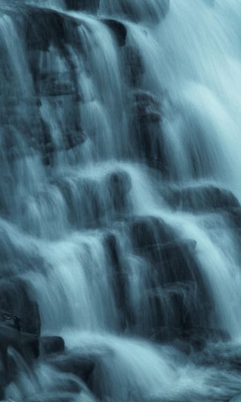 waterfall, river, dark Wallpaper 1200x2000