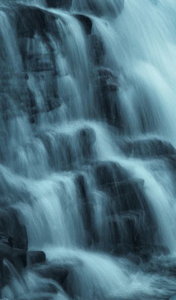 waterfall, river, dark Wallpaper 600x1024