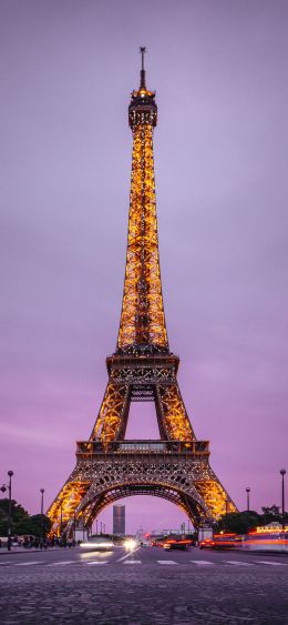 Eiffel Tower, Paris, France Wallpaper 1080x2340