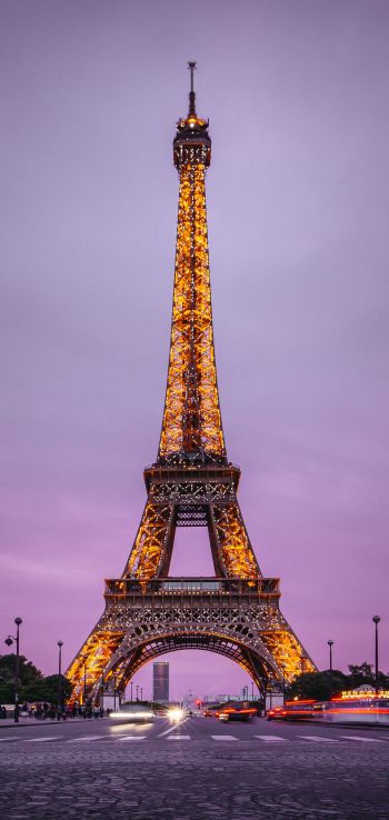 Обои 720x1520 Эйфелева башня, Париж, Франция