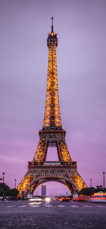 Обои 1080x2340 Эйфелева башня, Париж, Франция