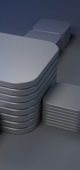 abstraction, 3D, gray Wallpaper 720x1520