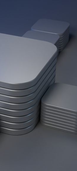 abstraction, 3D, gray Wallpaper 720x1600