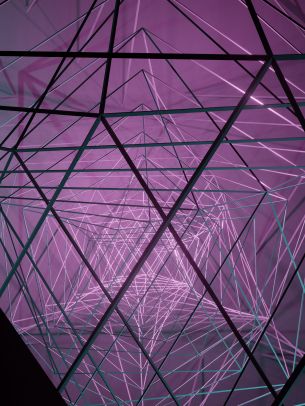 abstraction, 3D, purple Wallpaper 1536x2048