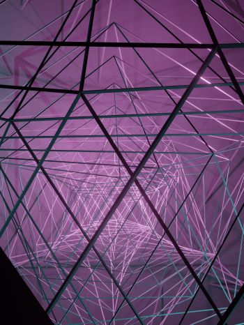 abstraction, 3D, purple Wallpaper 1536x2048