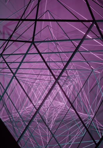abstraction, 3D, purple Wallpaper 1668x2388