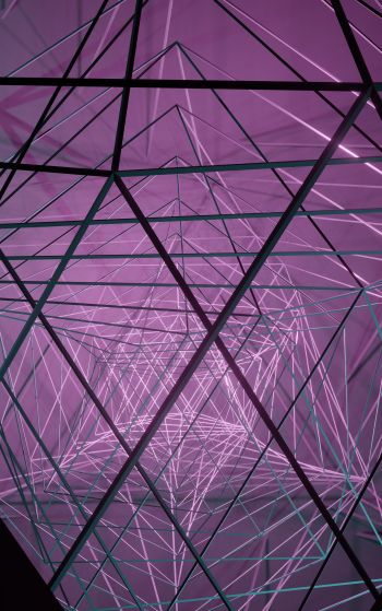 abstraction, 3D, purple Wallpaper 1752x2800