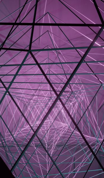 abstraction, 3D, purple Wallpaper 600x1024