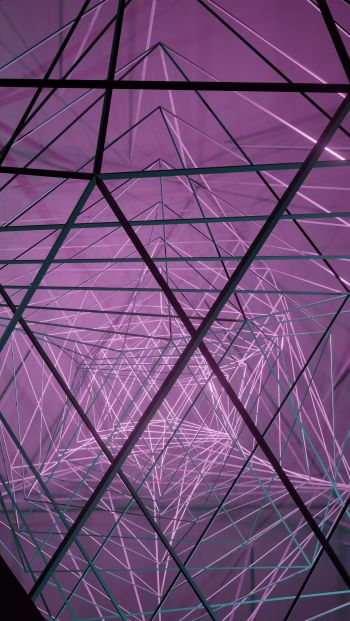 abstraction, 3D, purple Wallpaper 640x1136