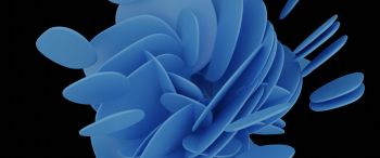 abstraction, blue, 3D Wallpaper 3440x1440