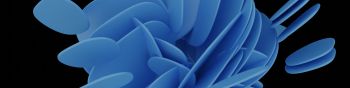 abstraction, blue, 3D Wallpaper 1590x400
