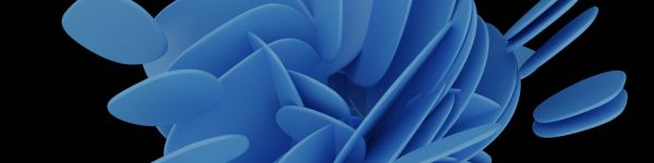 abstraction, blue, 3D Wallpaper 1590x400