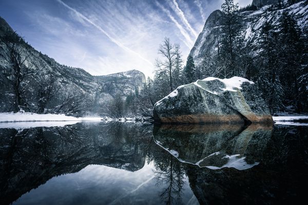 winter, reflection, gray Wallpaper 6000x4000