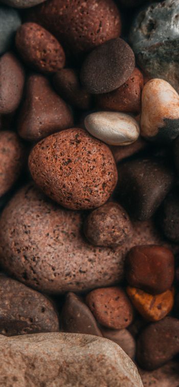 Обои 1242x2688 камни, фон, коричневый