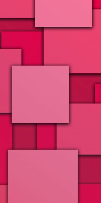 Обои 720x1440 квадраты, абстракция, розовый
