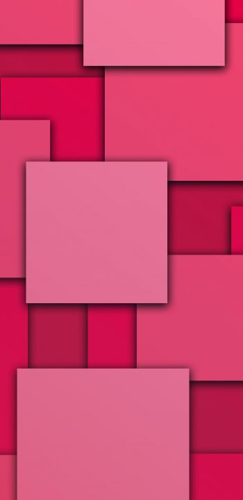 Обои 1440x2960 квадраты, абстракция, розовый